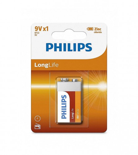 PHILIPS Baterija 6F22 9V LONGLIFE