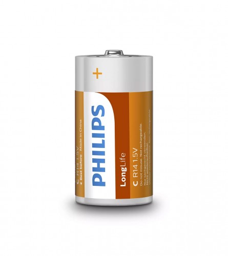 PHILIPS Baterija R14L2B-10 1,5V Longlife 814196