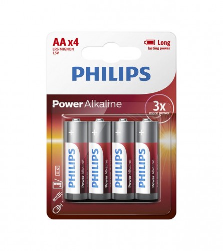 PHILIPS Baterija AA LR6 1,5V 4/1 POWER Alkaline