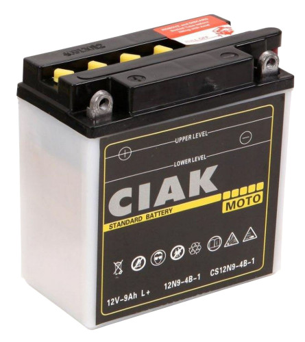 CIAK Akumulator 12V-9Ah STARTER MOTO L+12N9-4B
