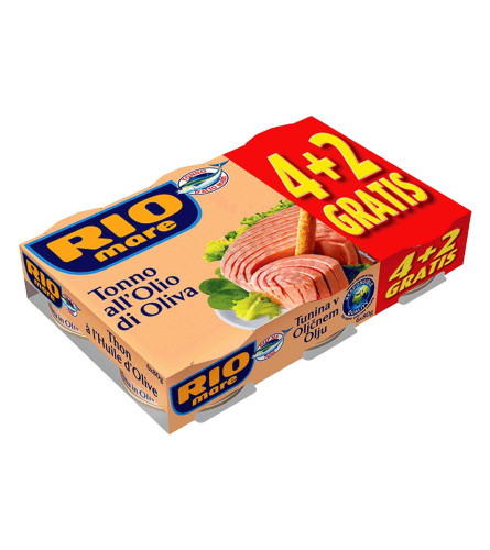 RIO MARE Tuna u maslinovom ulju 4+2 gratis 80g