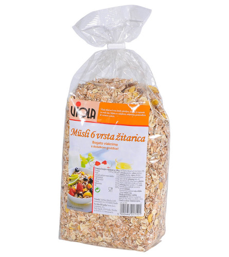 VIOLA Zobene pahuljice Musli 6 vrsta žitarica 500g