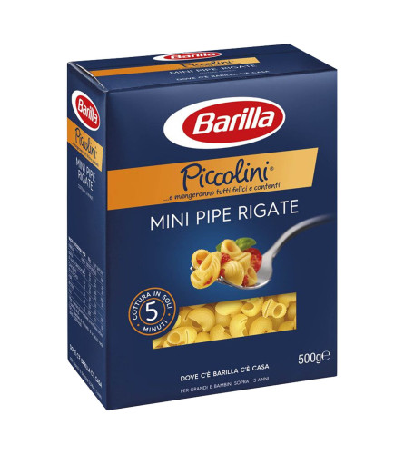 BARILLA Tjestenina Mini Pipe Rigate 500g