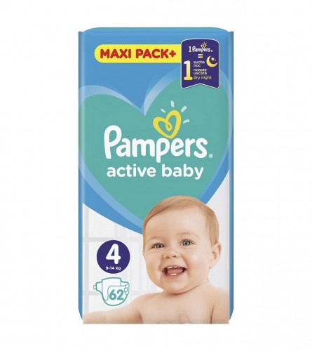 PAMPERS Pelene active baby 4 Maxi 62/1