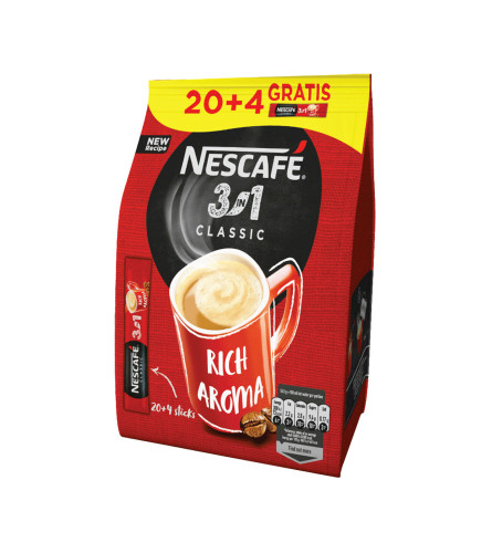 NESCAFE Nescafe 3u1 Classic kesa 20+4 gratis