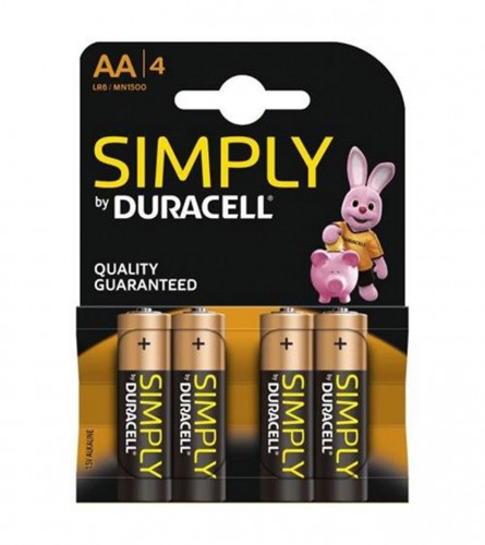 DURACELL Baterija AA LR6 SIMPLY 1,5V 4/1