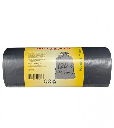 MASTER Vreće za smeće crne 120 l 10-1 70x110 cm