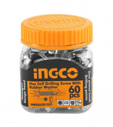 INGCO TOOLS Vijci samonarezujući za lim sa podloškom 6,3x19mm 60/1 HWSS6301921