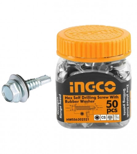 INGCO TOOLS Vijci samonarezujući za lim s podloškom 6.3x25mm 50/1 HWSS6302521