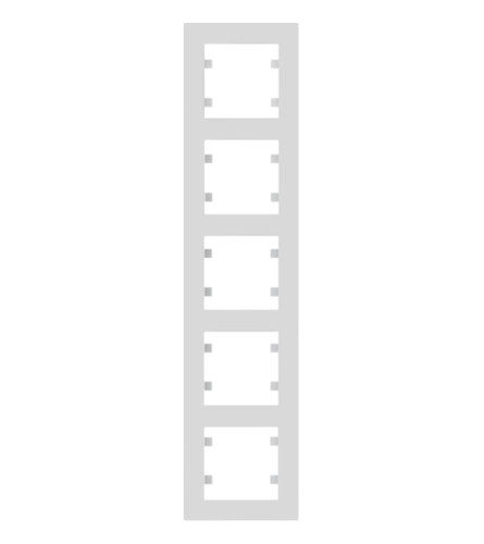 HAGER Okvir 5-struki vertikalni Intense WL5650 bijeli