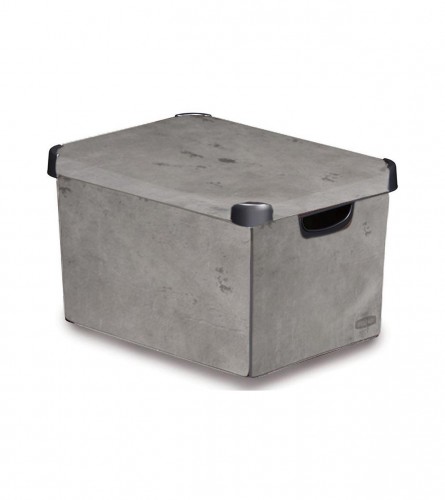 CURVER Kutija za odlaganje sa poklopcem Concrete L 04711-B29-01 Siva