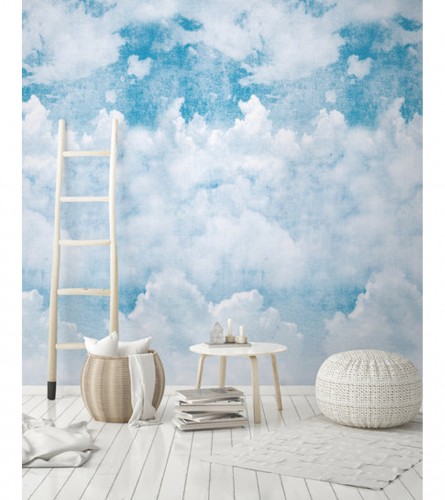 GRANDECO Tapeta Mural Blue Clouds 53x280cm A42501