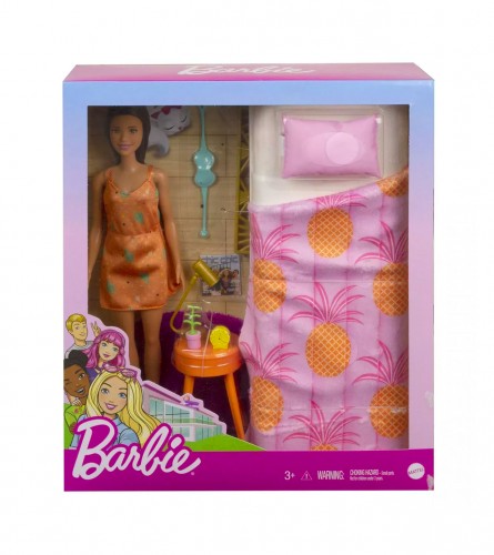 BARBIE Igračka Barbie u spavaćoj sobi GRG86