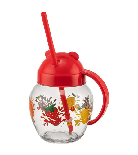 QLUX Flaša sa slamkom i ručkom 370ml C-00373