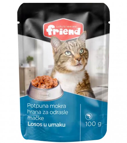 FRIEND Hrana za mačke sa lososom u umaku 100g 102744