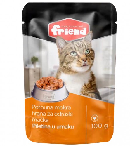 FRIEND Potpuna hrana za odrasle mačke s pil. u umaku 100gr 102748