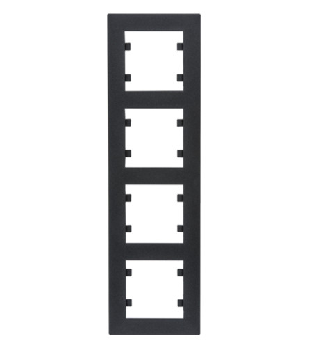 HAGER Okvir 4-struki vertikalni WL5643 crni