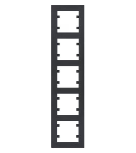 HAGER Okvir 5-struki vertikalni WL5653 crni