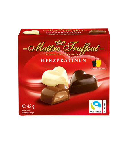 MAITRE TRUFFOUT Mini praline belgijske Srce 45g