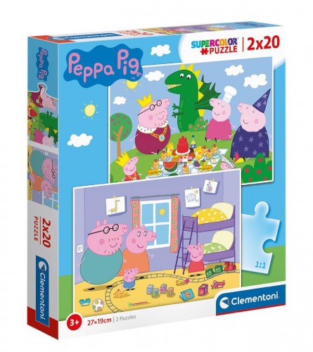 CLEMENTONI Igračka puzzle Pepa Pig 2x20 24778