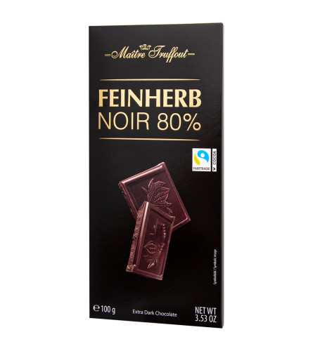 MAITRE TRUFFOUT Čokolada tamna 80% Extra Premium 100g