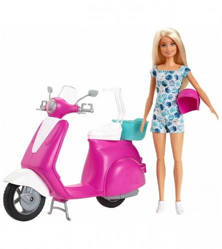 MATTEL Igračka Barbie na skuteru GBK85