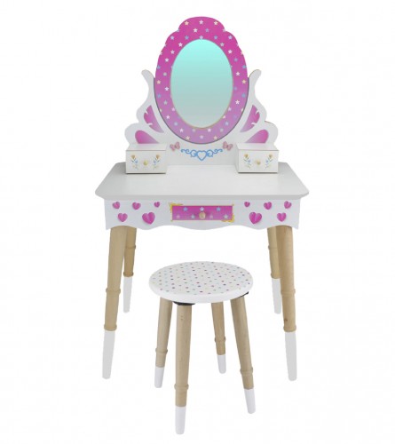 OKUTAN Stol i stolica za šminkanje Leptir CG68 drveni