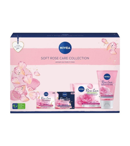 NIVEA Set ženski Soft Rose Care 4/1