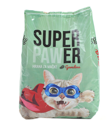 MASTER Hrana za mačke s okusom govedine 1kg Super Pawer