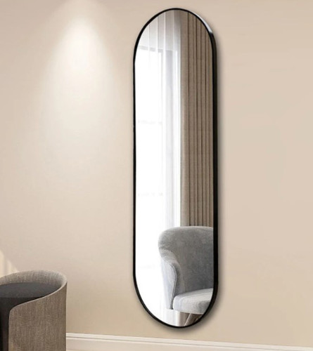 MASTER Ogledalo ovalno 40x150cm Crni okvir 01231229