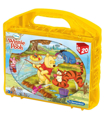 CLEMENTONI Igračka kocke za slaganje u koferu Winnie 20 dijelova 97911