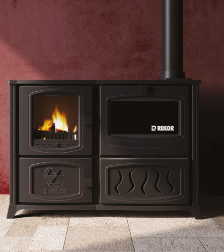 REKOR Kamin VEZUV 16kW + dimovodni set matte black