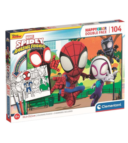 CLEMENTONI Puzzle i bojanka Spidey i prijatelji 104 dijela 401855