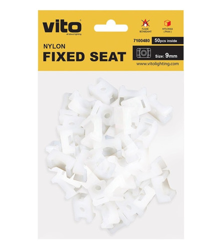 VITO Obujmica za vezice 9mm 50/1 SEAT-P 7100480 bijela