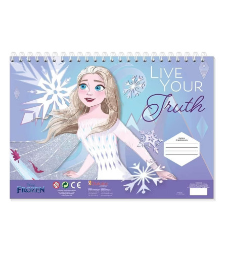 DIAKAKIS Blok za crtanje sa stikerima FROZEN 2 40L mix 563543