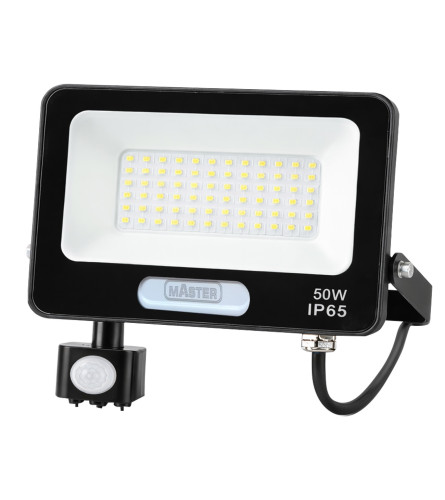 MASTER Reflektor LED sa senzorom 50W 6500K AC220-240V HB24-50WS crni