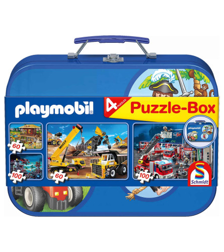 PLAYMOBIL Puzzle box 2x60 - 2x100 u metalnom koferu 71124