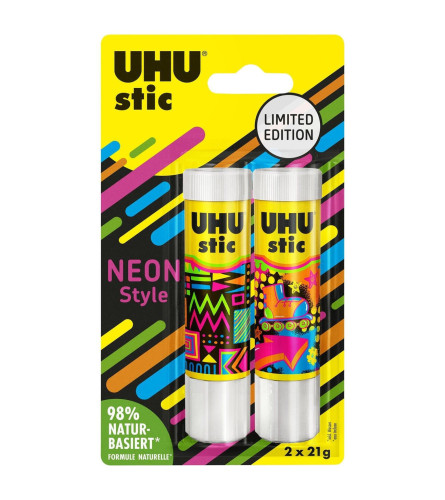 UHU Ljepilo stik 2x21g Neon Style 53910-13P