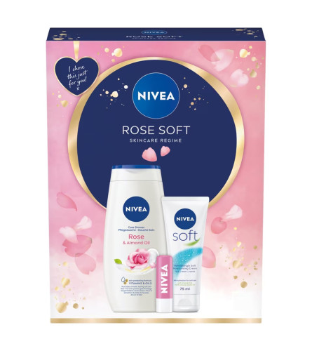 NIVEA Poklon set ženski Rose Soft 3/1