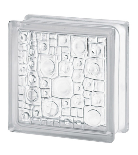 SEVES GLASS BLOCK Prizma staklena 19x19cm CLEAR SPONGE 1919/8 SGB
