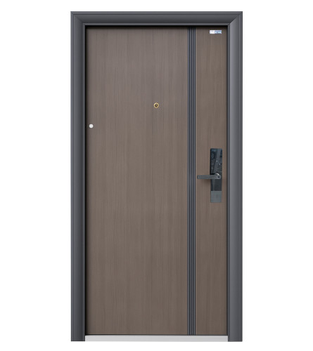 MASTER Vrata metalna sa električnom bravom 205x96x7cm L QP-Y-731 smeđa