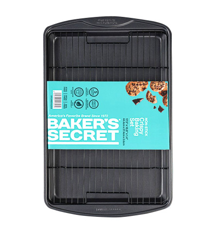 BAKERS SECRET Pleh za kolačiće sa rešetkom za hlađenje tamno siva BS10254