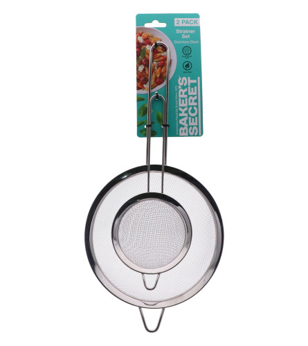 BAKERS SECRET Cjedilo od nehrđajućeg čelika 2/1 18cm i 10cm BS40119