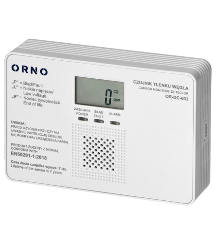 ORNO Detektor za ugljični monoksid 1x9V OR-DC-633-TEST