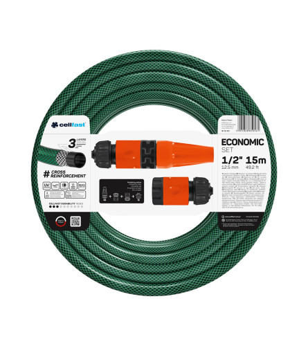 CELLFAST Set za zalijevanje 2/2" 15m ECONOMIC 10-101