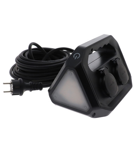 MASTER Kabal produžni 15m 4-izlaza IP44 sa led svjetlom GES-327