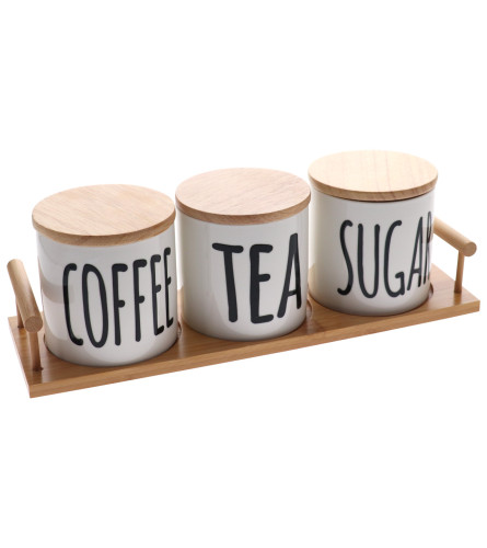 MASTER Posude keramičke za čaj/kafu/&scaron;ećer s poklopcem 10x10cm 252043