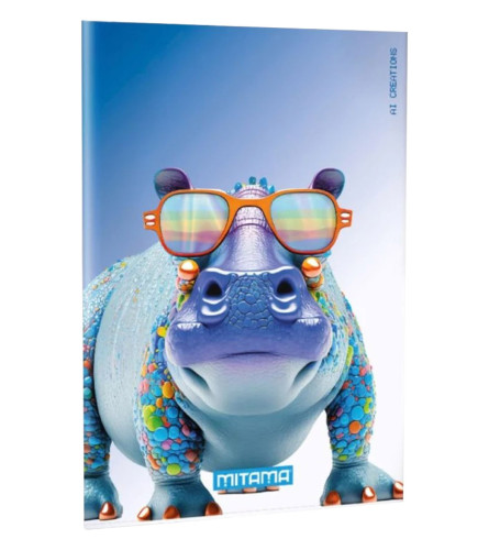MITAMA Sveska A4 Maxi ANIMAL EDITION linije sa bočnom marginalom 62744