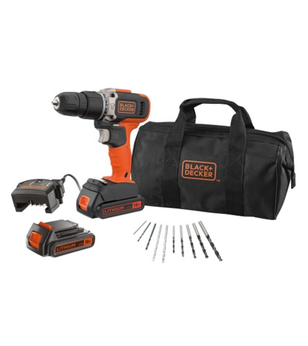 BLACK&DECKER Bušilica udarna AKU 18V 2x1,5Ah+SB BCD003BA10S-QW