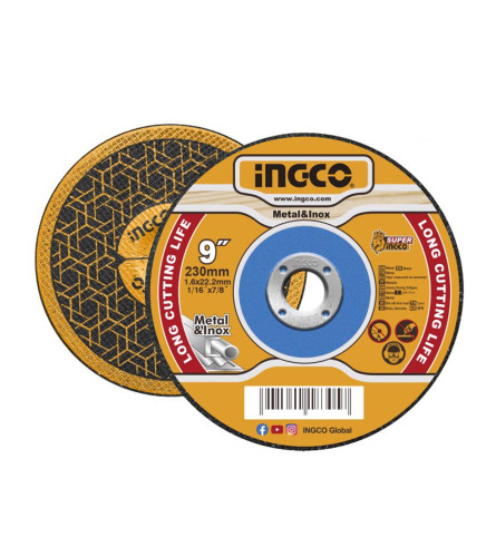 INGCO TOOLS Ploča rezna abrazivna za inox i metal 230x1.6x22.2mm MCD162301